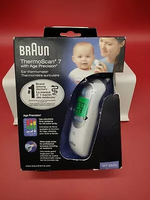 Braun ThermoScan 7 Ear Thermometer With Age Precision White Irt 6520 • £27.99