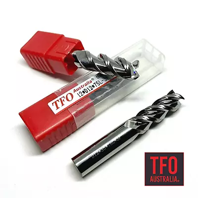 1mm - 12mm TFO Solid Carbide 3 Flute Aluminium End Mills CNC Cutter Router Bits • $17.95