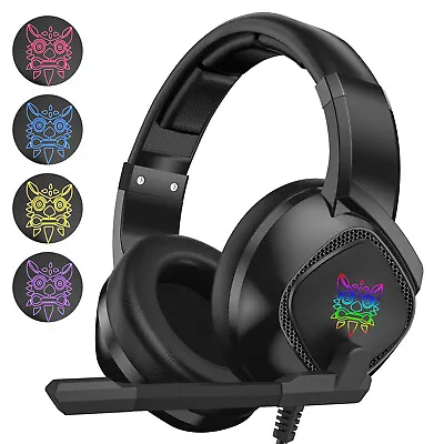 ONIKUMA K19 RGB Wired Stereo Gaming Headset For PS4/PC/Xbox One Controller/Lapto • $39.95