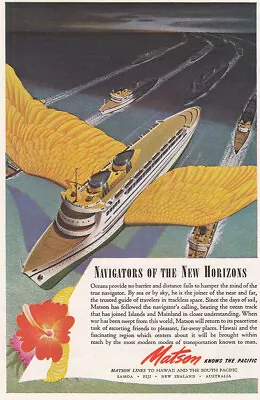 1944 Matson Line: Navigators Of The New Horizons Vintage Print Ad • $7.25