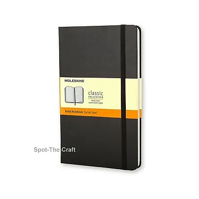 Moleskine Notebook Classic Black Large Ruled Hard Cover • $13.99