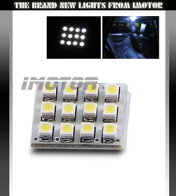12 SMD LED BA9S/194/168/T10 Adapter Dome Map Interior Trunk Courtesy Light White • $5.69