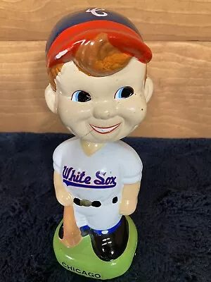 VTG WHITE SOX Baseball Sports Nodder Bobble Head 7.5” X 3.25” • $33