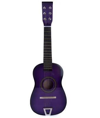 Acoustic Purple Guitar Wood Beginner Small Toy Gift Learning Music Instrument • $20.99