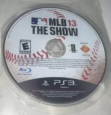 MLB 13 The Show Sony PlayStation 3 PS3 Disc Only Tested • $2.05