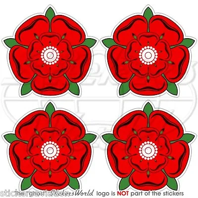 RED ROSE Of LANCASTER Flower UK Lancashire England British 50mm Stickers X4  • £4.70