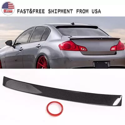 Carbon Jdm Vip Style Window Roof Wing Spoiler For Infiniti G35/g25/g37/q40 07-15 • $64.26