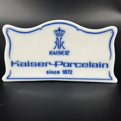 KAISER-Porcelian Plaque Dealer Advertising Store Display Sign No Box • $23.99