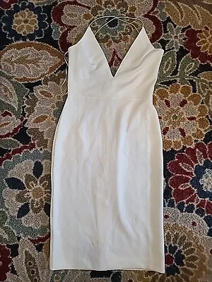 Maurie And Eve White Strappu Crisscross Dress Size 12 • $29.99