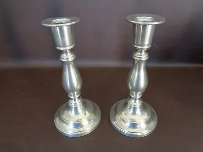 $34.95 • Buy Woodbury Pewterers Pair Of Colonial 8-1/2  Tall Candlesticks 