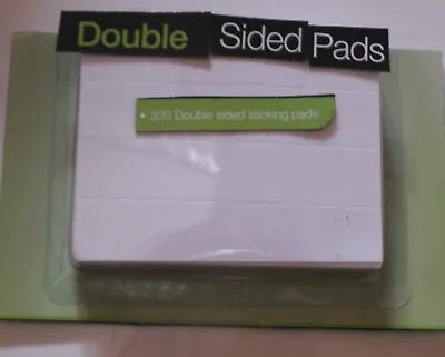 £1.99 • Buy 320 Double Sided Sticky Foam Pads Tabs Adhesive- Indoors/Outdoors -Number Plate 