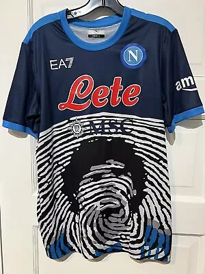 EA7 Napoli Maradona 2021/2022 Special Jersey Game Shirt Size S Limited Edition • $124.99