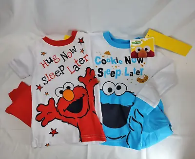 Childrens Sesame Street Pajama Set Of 2 Cookie Monster/Elmo • $14.99