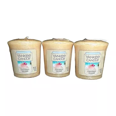 Yankee Candle Set Of 3 Samplers Votive Candles - Coconut Island • $8.97