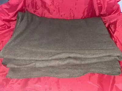 $50 • Buy Vintage Green Military Wool Blanket 66x89 Very Nice