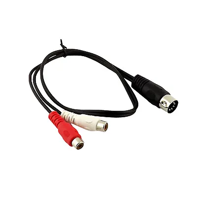 1pcs 5 Pin DIN Male Plug To 2x RCA Female Jacks Converter Audio Cable 50cm • $6.99