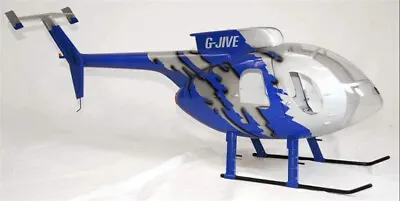 MD500E RC Helicopter 470 Pre-Painted Fuselage 470 Size G-Jive Blue Painting • $395.99