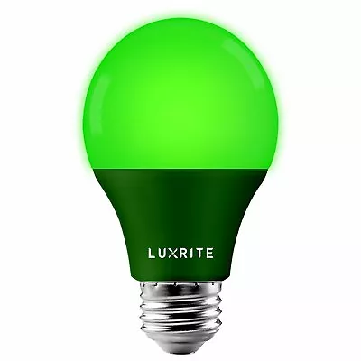 Luxrite A19 LED Green Light Bulb 60W Equiv. UL Listed E26 Base Party Bulb • $9.95