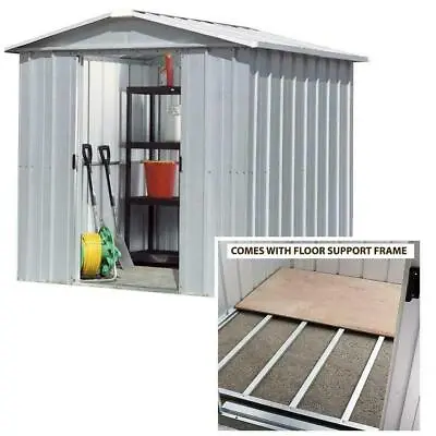 Garden Shed 6 X 8ft Yardmaster Apex Metal Shed Steel Floor - Assembly Available • £445.85