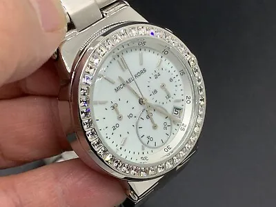 Michael Kors Mk-5585 Chronograph Date S/s Quartz Women's Watch • $47.99