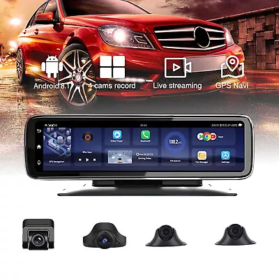 Touch Screen 4CH Cameras Dash Cam 360° Panoramic Monitoring Recorder With GPS • $449.97