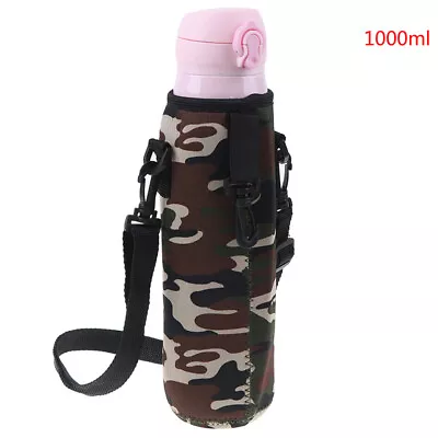 1000ML Water Bottle Carrier Insulated Cover Bag Neoprene Holder Strap OutdooB-PN • £6.18