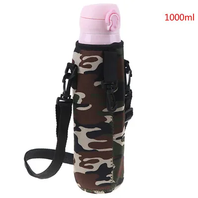 1000ML Water Bottle Carrier Insulated Cover Bag Neoprene Holder Strap OutdooB:da • £4.79