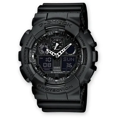 Watch CASIO G-SHOCK GA-100-1A1ER Silicone Black Sub 200mt Chrono Timer • $281.30