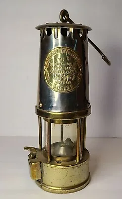 Antique Eccles Protector/Miners/Davy Lamp- Type 6- Brass- 1959 • £255.42