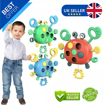 Baby Toddler Travel Crab Montessori Toys Sensory Boys Girls 6 9 12 18 Months UK • £4.99