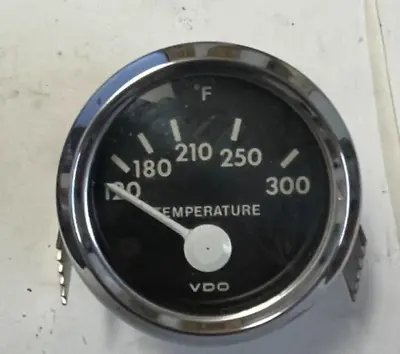 VDO #3226 313-274-6-1 2  Chrome Oil Temperature Gauge 12V 120-300 F Black Dial • $72.94