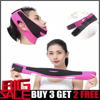 Face Slimming Belt V Line Lifting Up Facial Cheek Mask Double Chin Remover Strap • £3.10