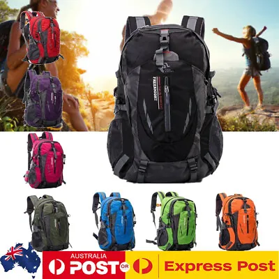 $17.88 • Buy 40L Waterproof Outdoor Backpack Sport Hiking Camping Luggage Travel Bag