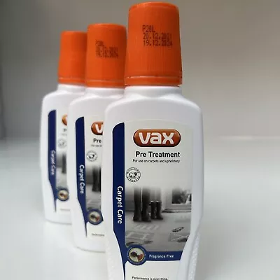 3 X Genuine Vax Carpet Cleaner Washer Carpet Pre Treatement Care Solution Liquid • £24.99