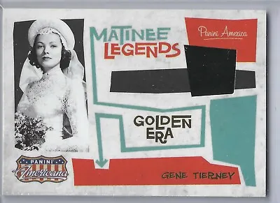 2011 Panini Americana Worn Relic Matinee Legends 18 Gene Tierney 22/49 SSP GPC • $19.99