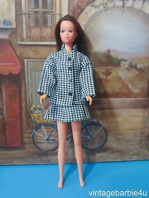 Vintage Houndstooth Skirt Jacket  RARE Hong Kong Fits Francie Twiggy Starr Dolls • $45.99