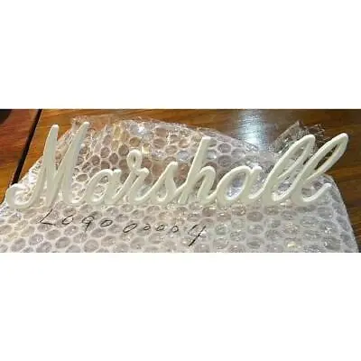 MARSHALL LOGO MARK Standard Amplifier Medium White LOGO00004 225mm X 60mm New JP • $40.74