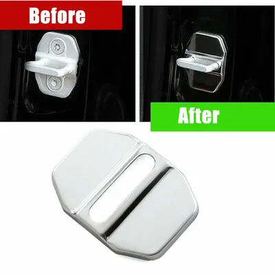 Car Door Lock Protector Buckle Cover Car Accessories Stainless Steel For Benz • $5.23