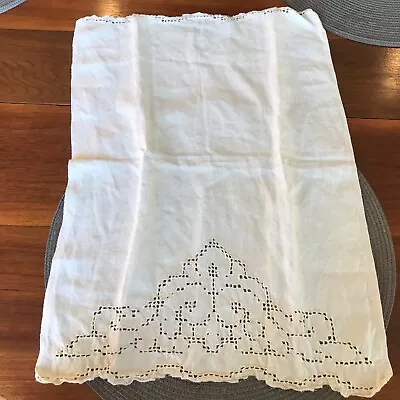 Antique Vintage  Cream Linen Tea Towel/ Hand Towel Excellent Condition • $9