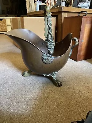 £1 • Buy Copper And Brass Coal Bucket