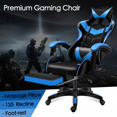 $129.95 • Buy QF Gaming Chair Office Seating Racing Computer PU Leather Executive Racer Footre