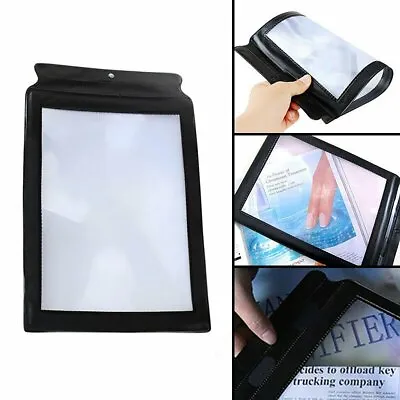 Large A4 Full Page Sheet Magnifier Magnifying Glass Reading Aid Lens Fresnel New • £2.85