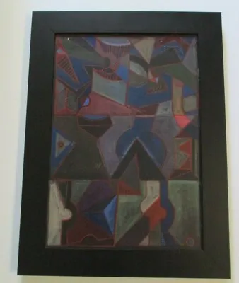 Vintage 1970's Painting Mystery Artist Cubist Cubism Modernism Expressionist Pop • $700