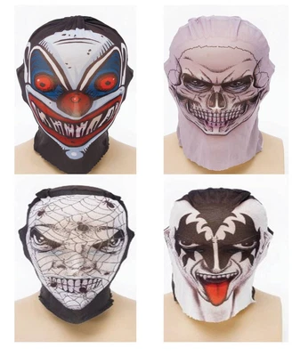 £4.99 • Buy Scary Skin Tight Tattoo Style Net Horror Halloween Face Masks  