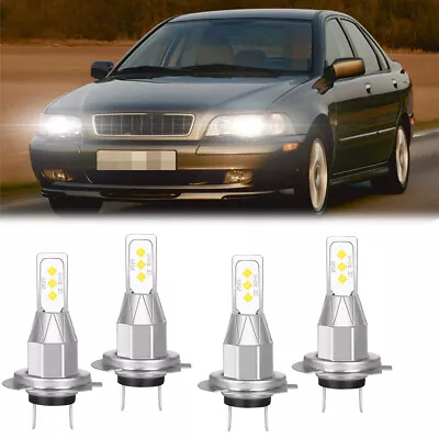 For Volvo V40 2000-2004 - H7 Combo LED Headlight High Low Beam White 4 Bulbs Kit • $28.99