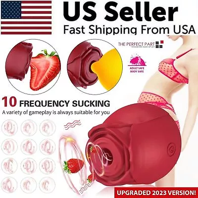 Rose Sucking Vibrator Clit Sucker Dildo Women G-Spot Massager Sex Toy For Women • $9.03