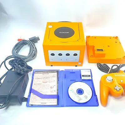 Nintendo GameCube Spice Orange Console Gameboy Player Enjoy Plus Pack NTSC-Japan • £250.54