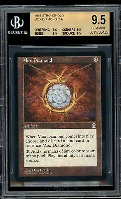 Mox Diamond - Stronghold BGS QUAD 9.5 GEM MINT. MTG (pop 1 Of 126) • $3499.99
