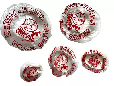 Vintage Reddy Kilowatt Reddy-Fresh Food Saver Set Of 5 Bowl Covers • $16.20