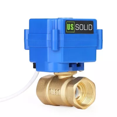 U.S. Solid 3/4  NPT Motorized Ball Valve 9V 12V 24V AC/DC Brass Normally Open • $29.95